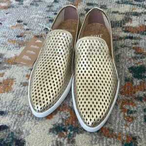 Gold Slip on sneakers